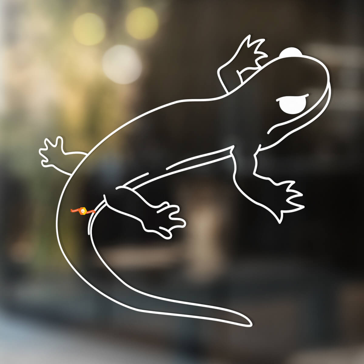 Gecko hagedis vinyl kunst muur raam badkamer sticker sticker #13
