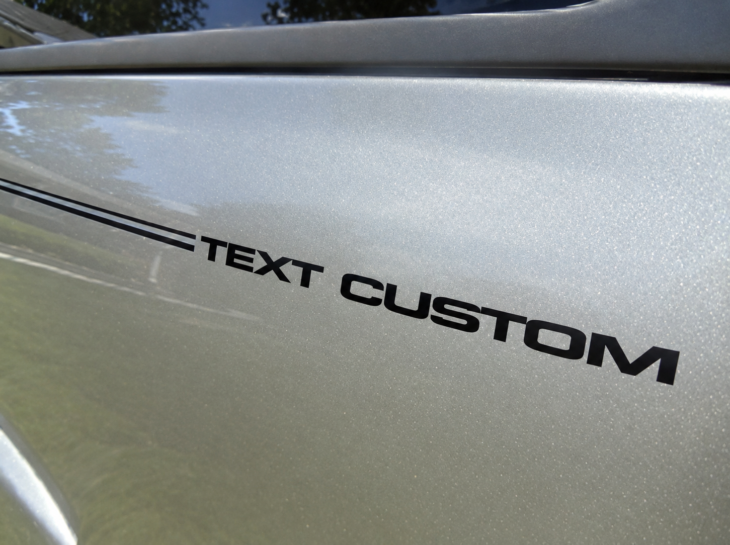 TEXT CUSTOM Pinstripe Insert Lettering Universeel Vinylsticker voor Dodge