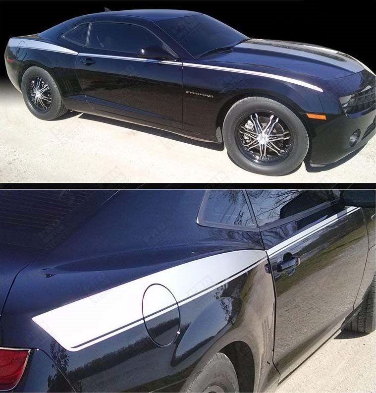 Legacy Style Upper Sport Stripe Pair — Vinylsticker (zijkant) voor Chevrolet Camaro 2010-2015