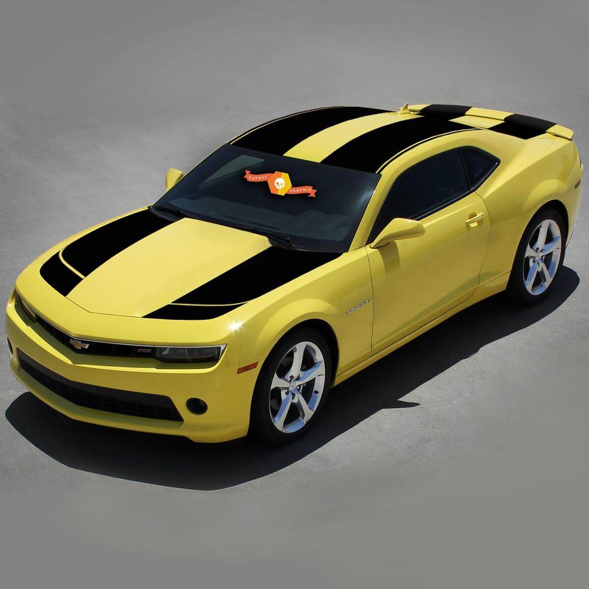 Bumblebee Stijl Racing Strepen Volledige Bovenkant Zij Vinyl Decal Kit voor Chevrolet Camaro 2010-2015