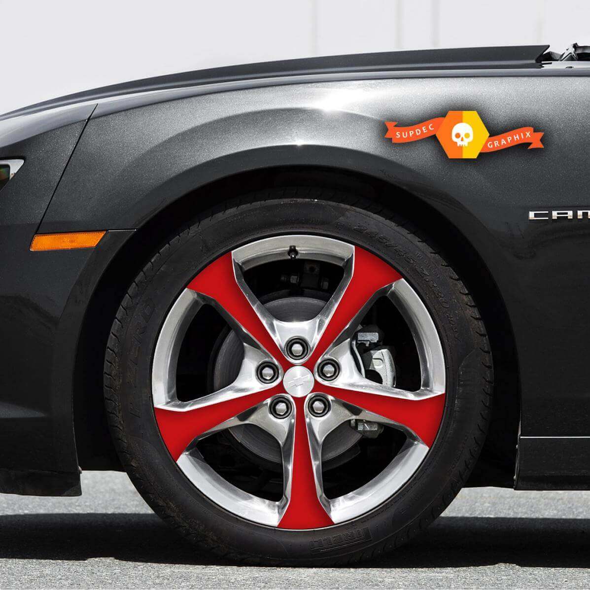 20 Inch Wiel Spaak Overlay Vinyl Stickers Voor Chevrolet Camaro 2010-15