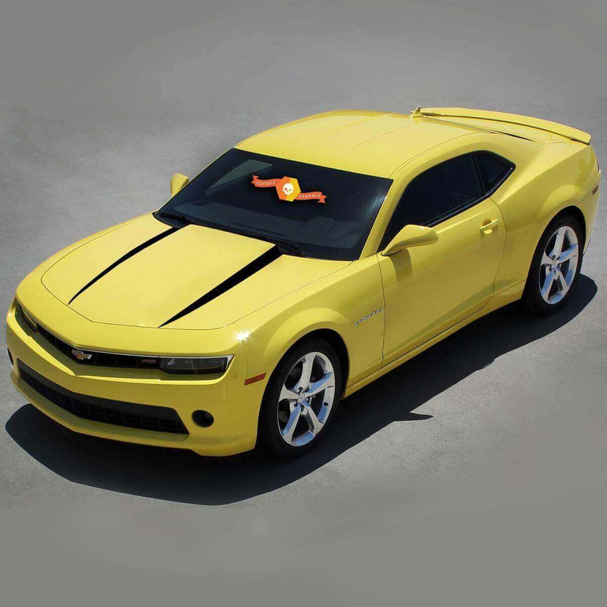 Spear Style Motorkap Strepen Vinyl Stickers voor Chevrolet Camaro 2010-2015