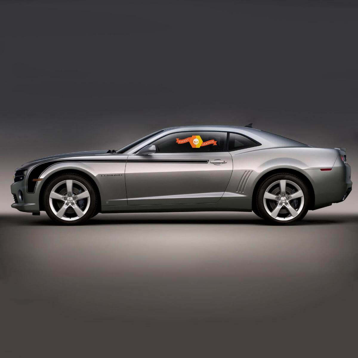 Geheel Gebogen Zijstrook Vinyl Decal Kit voor Chevrolet Camaro 2010-2013