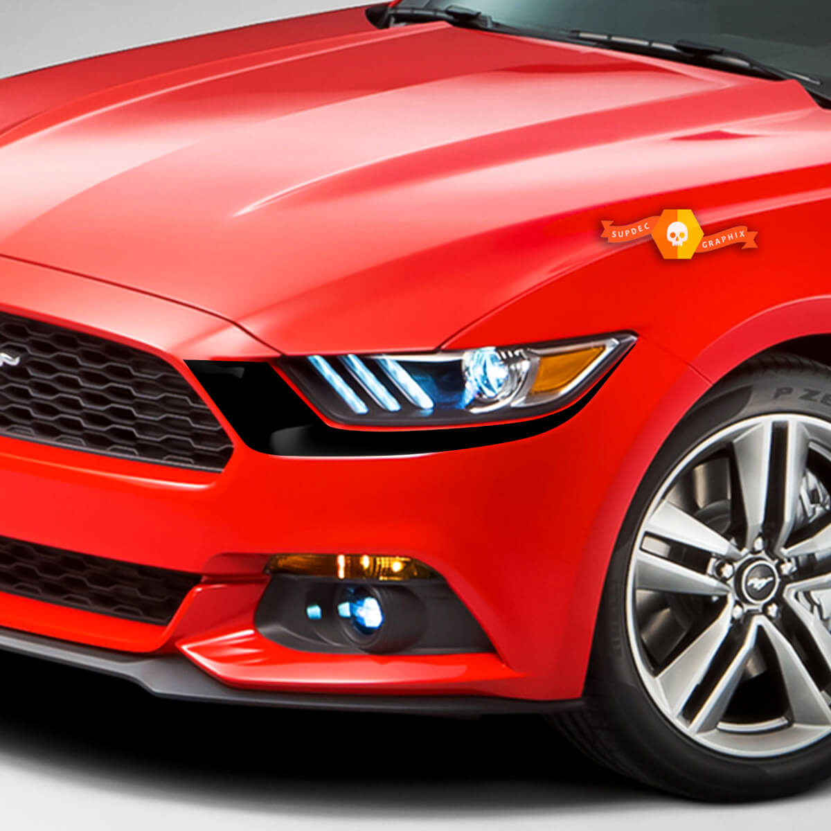 Ford Mustang 2015-2020 Koplamp Accent Stickers Strepen