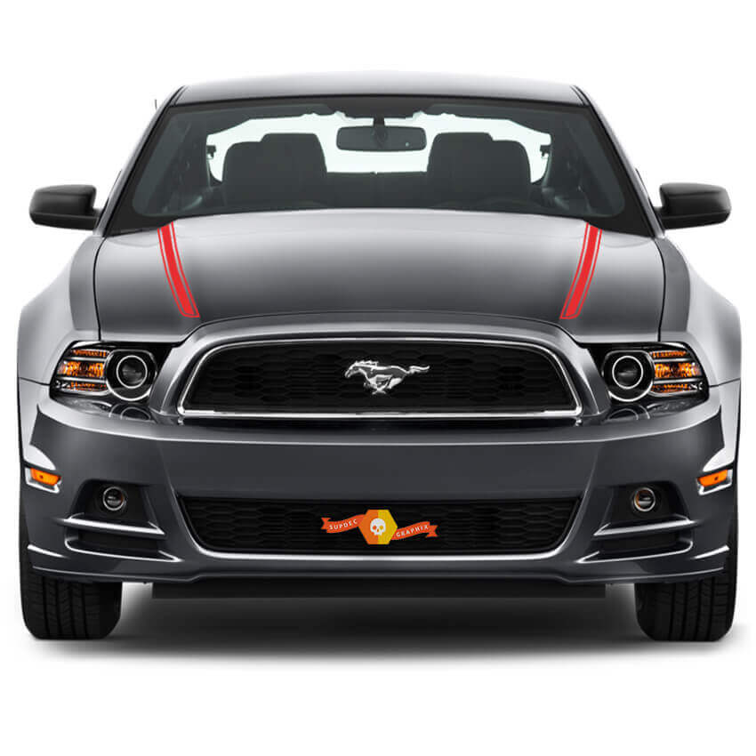 Motorkap Speer Zijkant Accent Strepen Vinyl Stickers 2 voor Ford Mustang 2013-2020