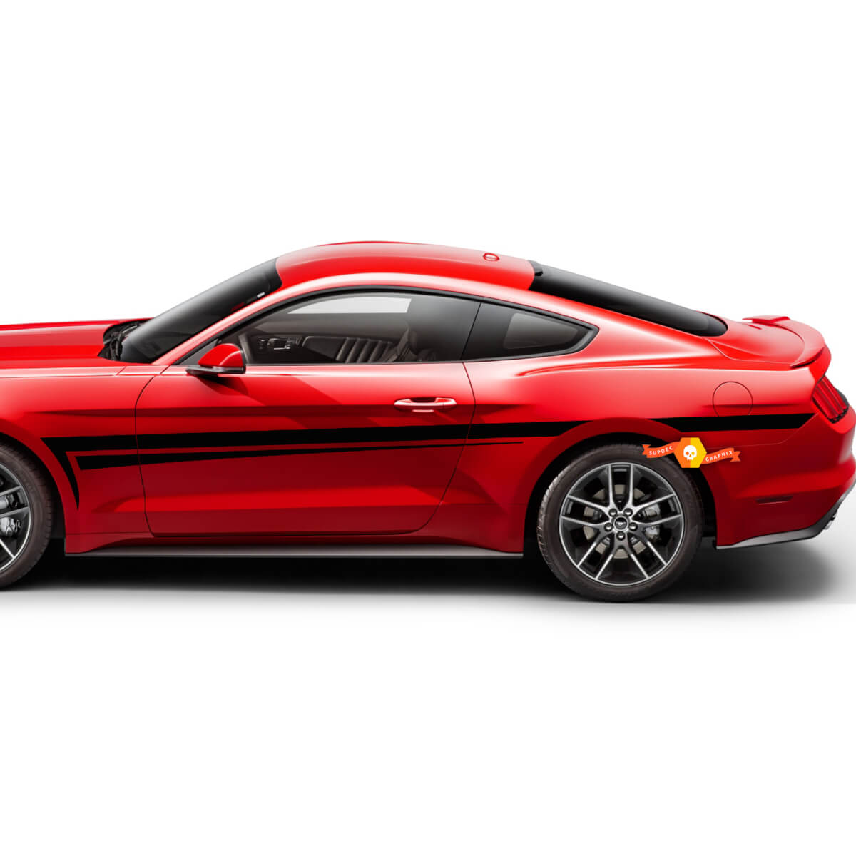 Tribale zijstrepen voor Ford Mustang 2005-2024 Accentstrepen
