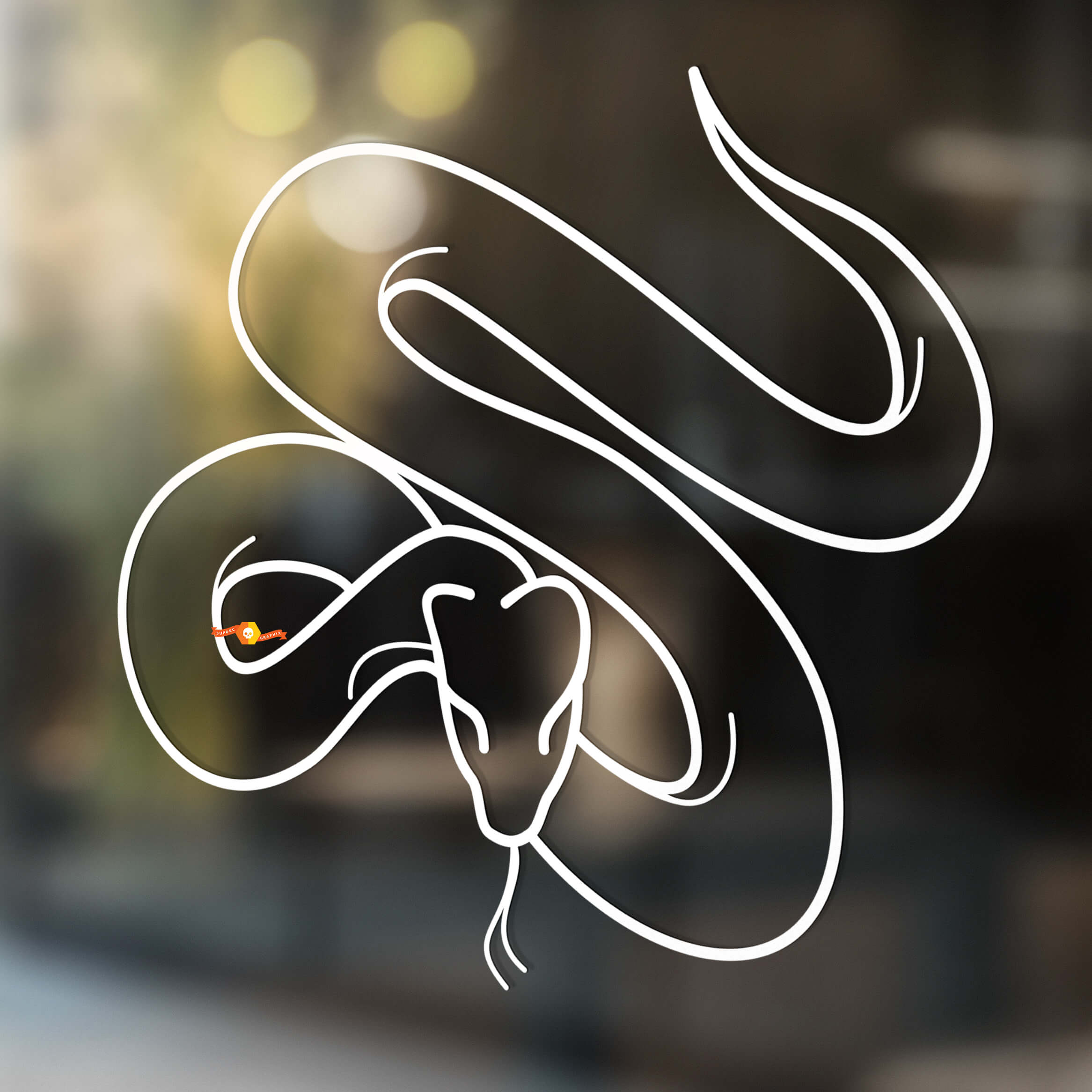 Snake Vinyl Art Wall Window Badkamer Sticker Sticker verwijderbaar #15
