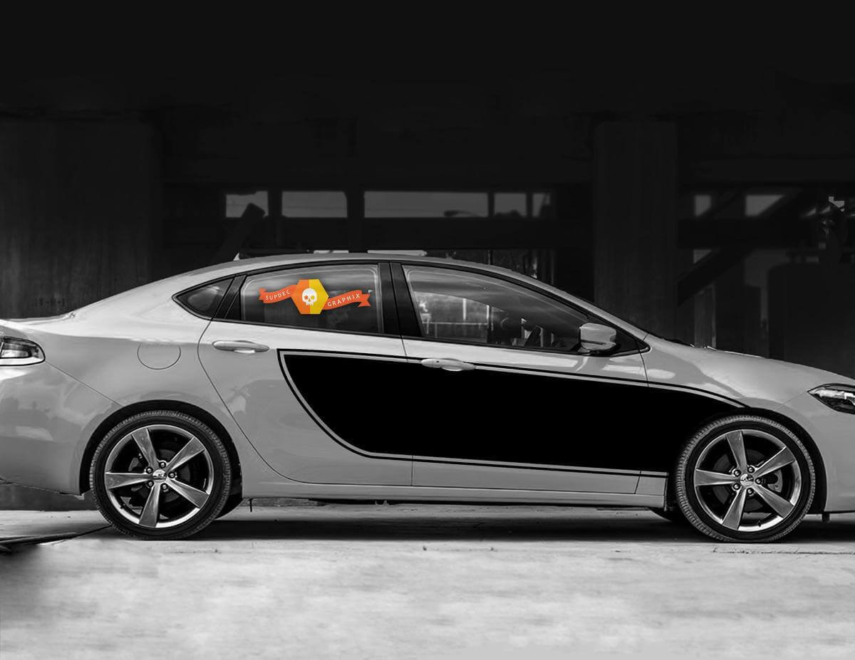 Zijaccent Sportstrepen Vinyl Decal Sticker voor Dodge Dart