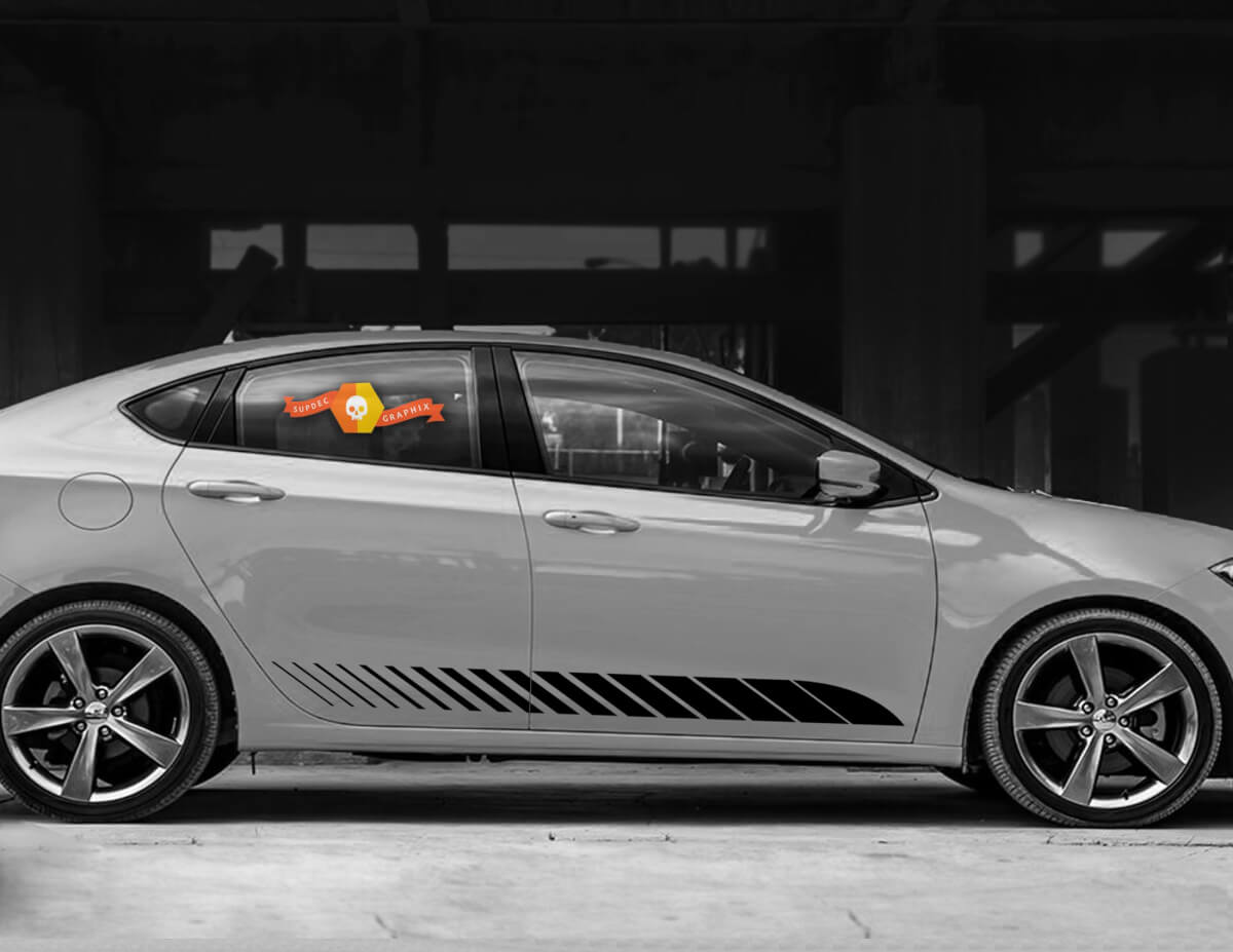 Strobe Strepen Lagere Deur Vinyl Decal Sticker voor Dodge Dart