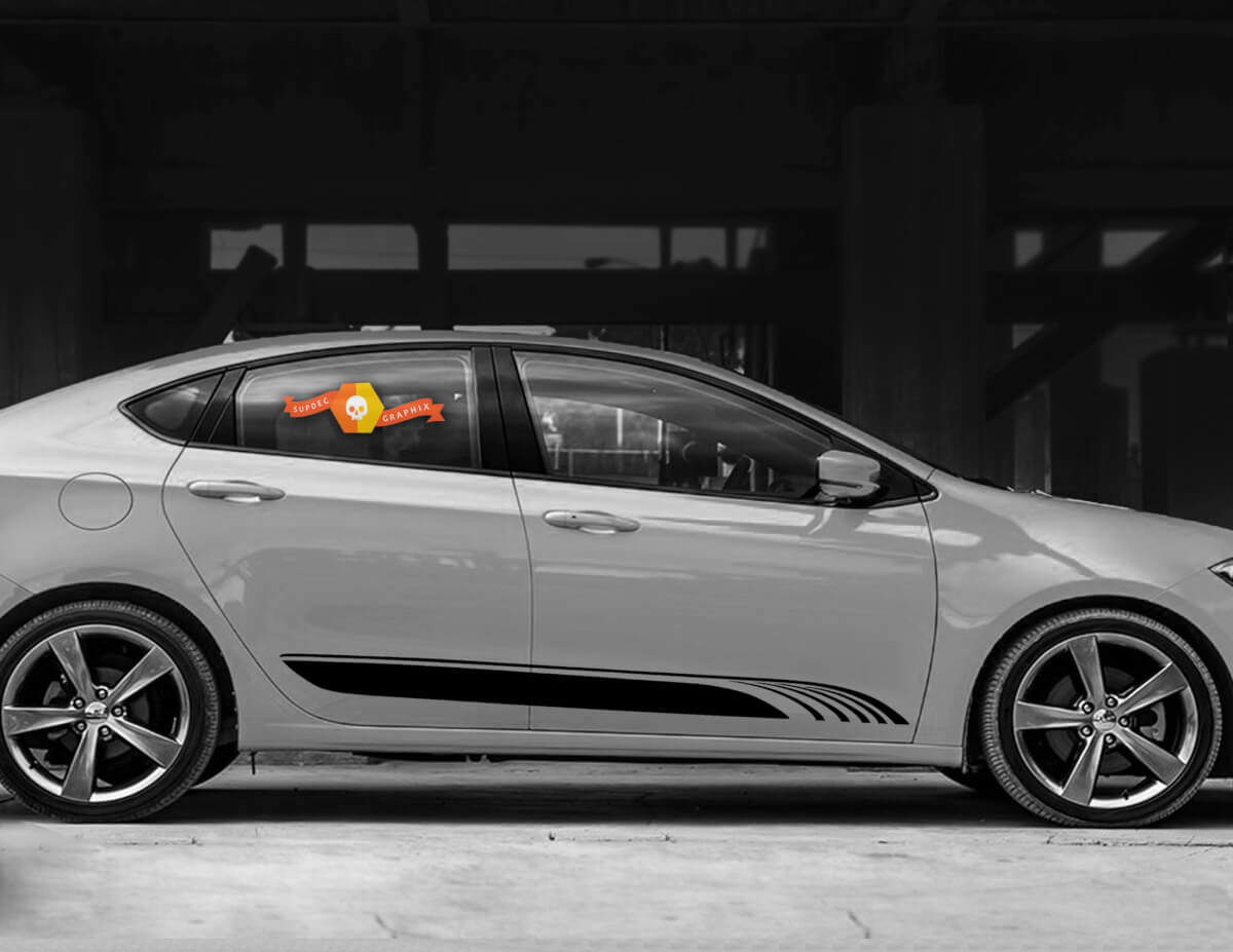 Dodge Dart 2013 -2020 onderste deur tuimelpaneel zijstrepen