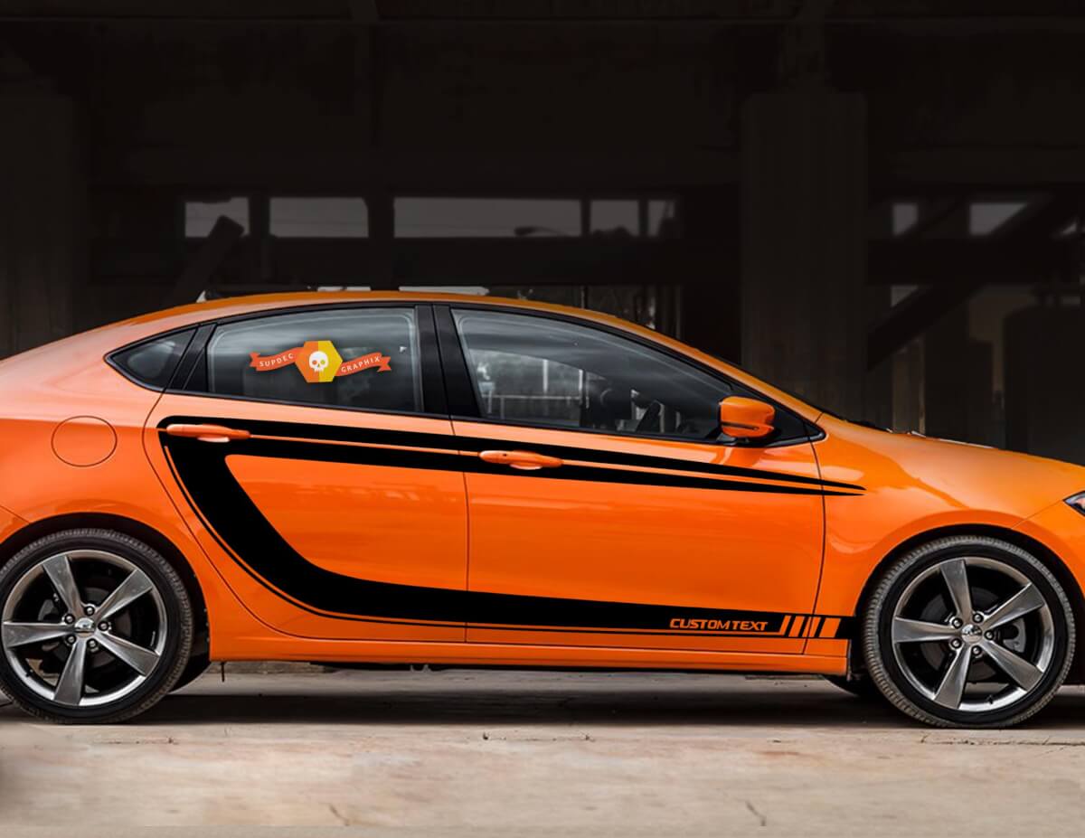 Zijaccent C-strepen Vinyl Decal Sticker 2 voor Dodge Dart