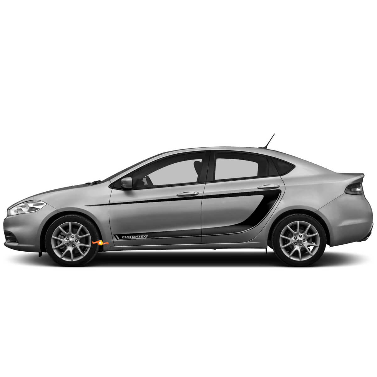Zijaccent C-strepen vinyl sticker 3 voor Dodge Dart