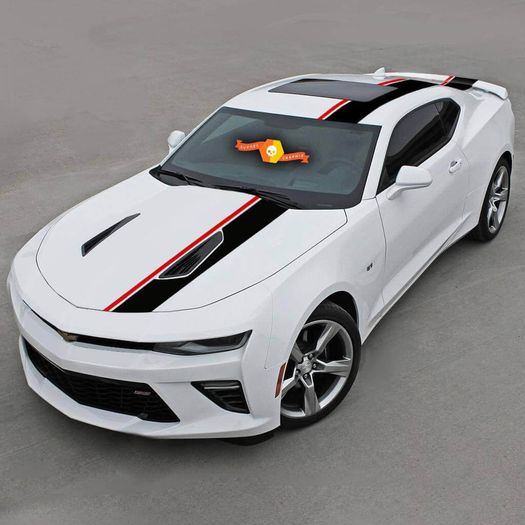 Twin Top Zijstrepen Vinyl Decal Voor Chevrolet Camaro 2016-2018