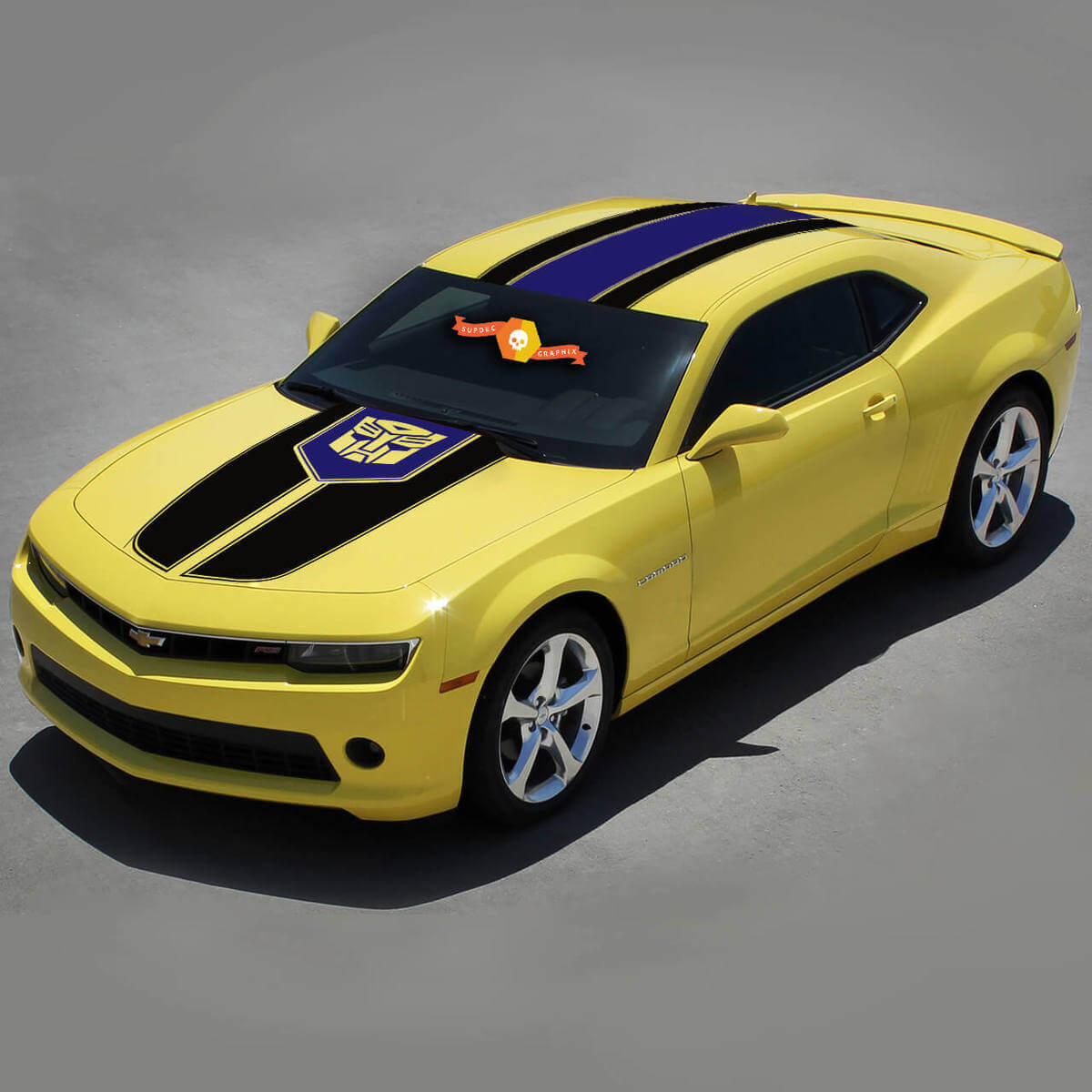 CHEVROLET CAMARO 2010-2015 MEERKLEURIGE RACING Transformatorstijl STREPEN
