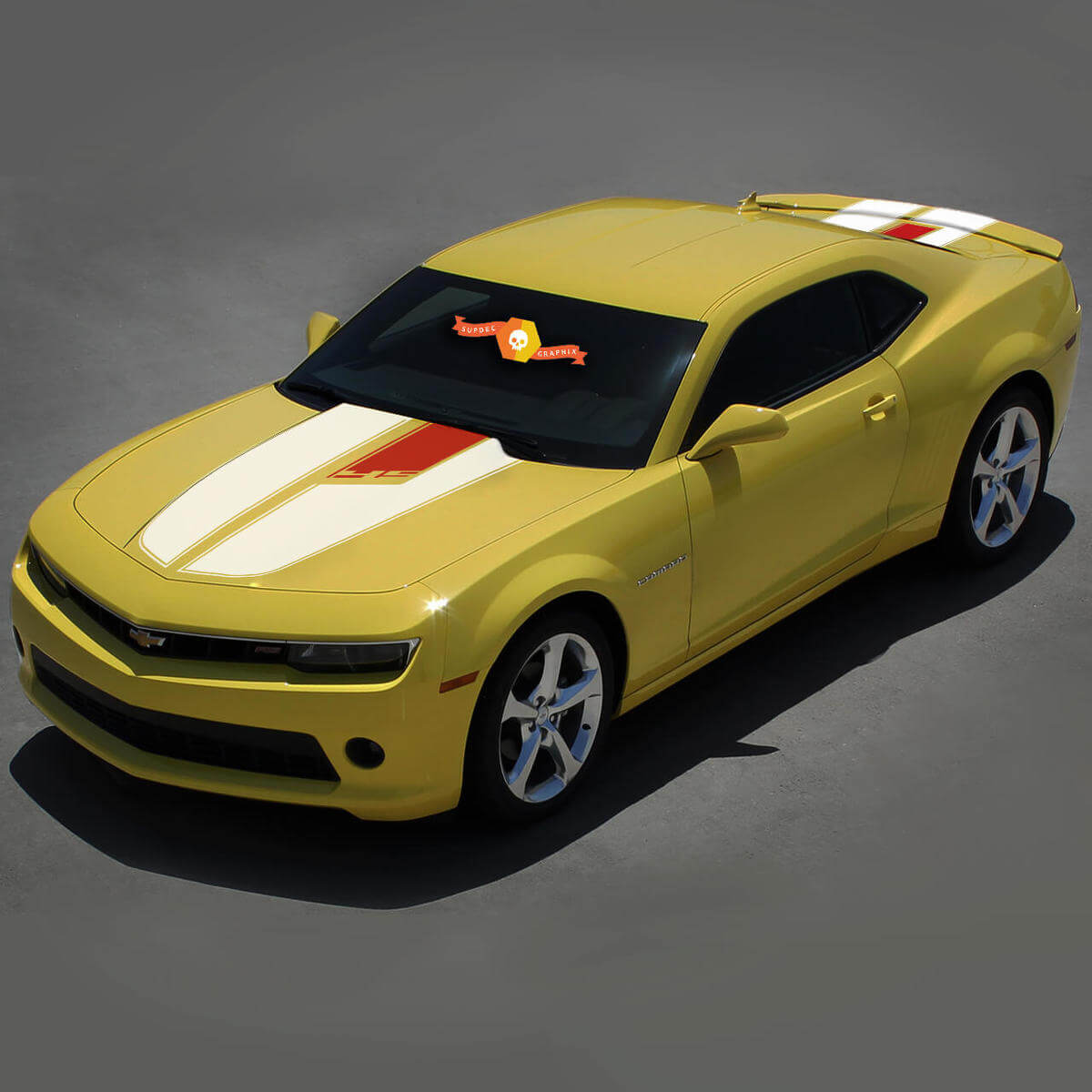 CHEVROLET CAMARO 2010- 2015 45TH ANNIVERSARY STIJL 2 kleuren STREPEN
