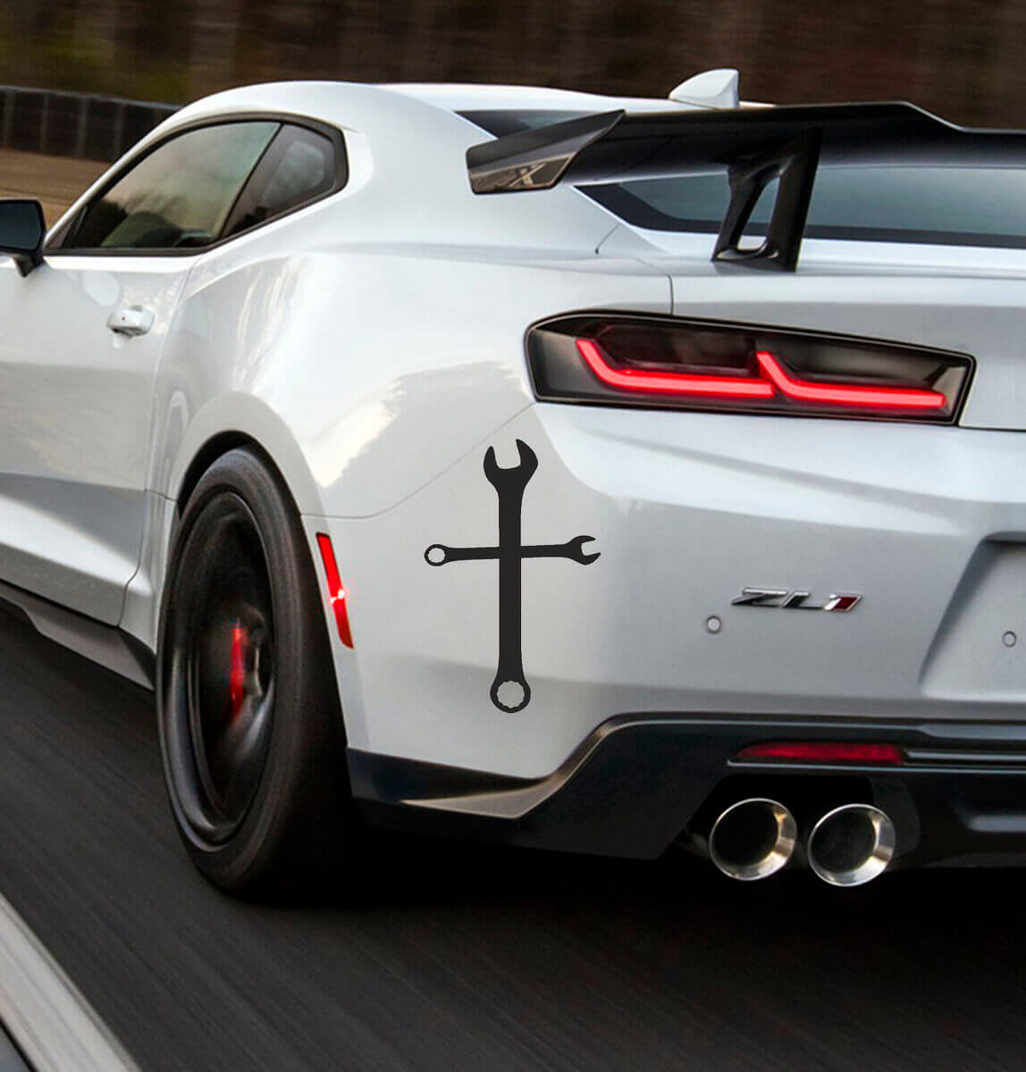 Set Vinylstickers Steekringsleutel zijde voor Chevrolet Camaro ZL1