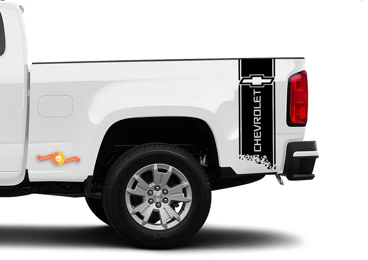 Chevy-logo contourstrepen vinylsticker voor de zijwand van Chevrolet Colorado