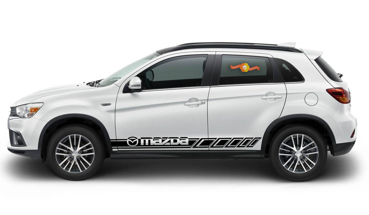 Mazda Logo Zijstrepen Vinyl Decal Kit voor Mazda CX-3/7
