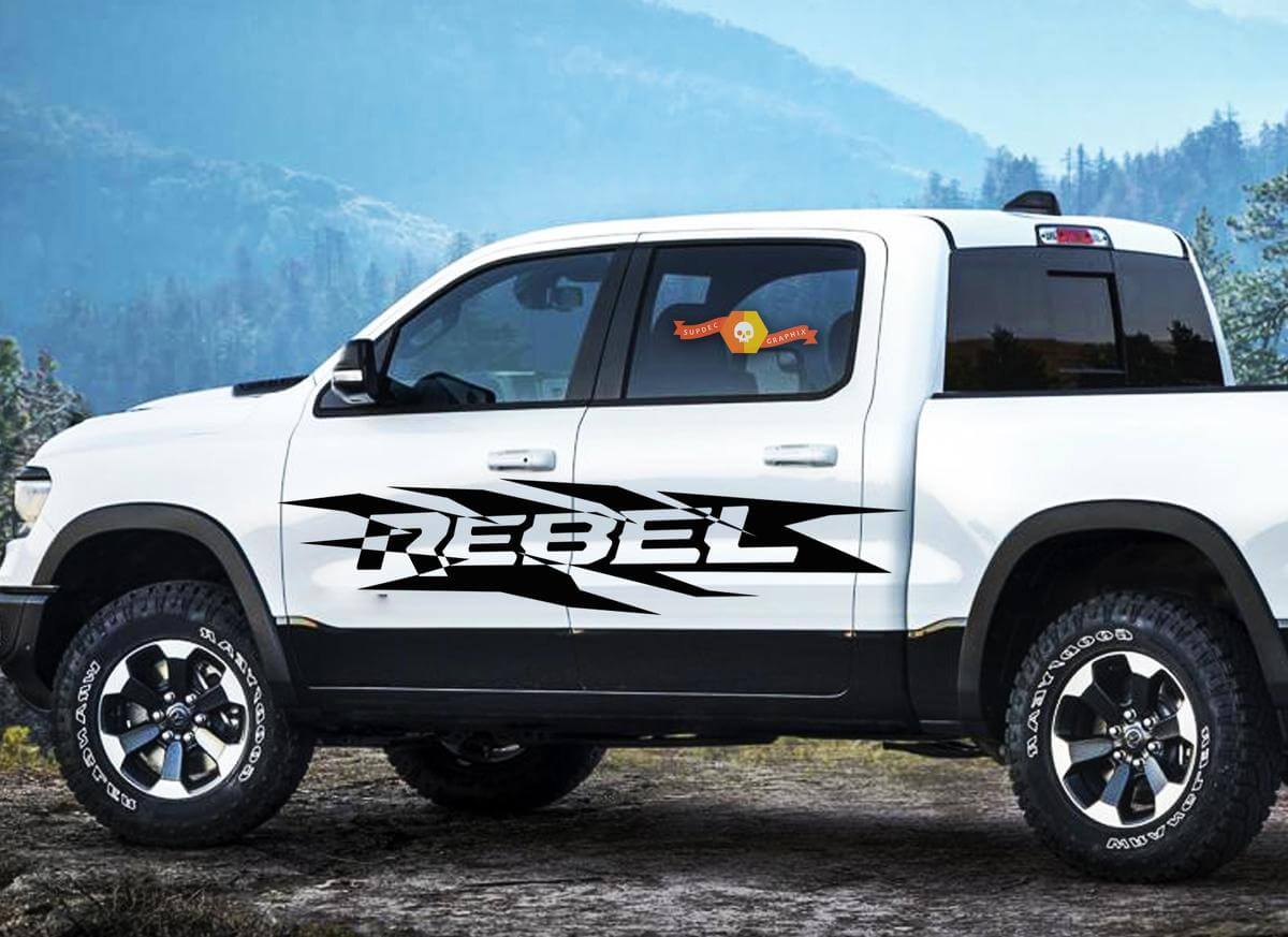 Rebel Side Vinyl Stickerset voor Dodge Ram 1500 2500 3500