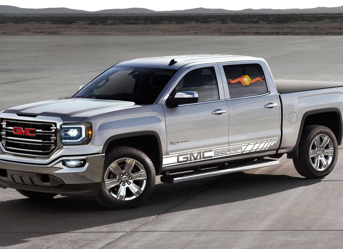 Gepatineerde Vinylstreep Sticker Kit voor GMC Sierra 1500