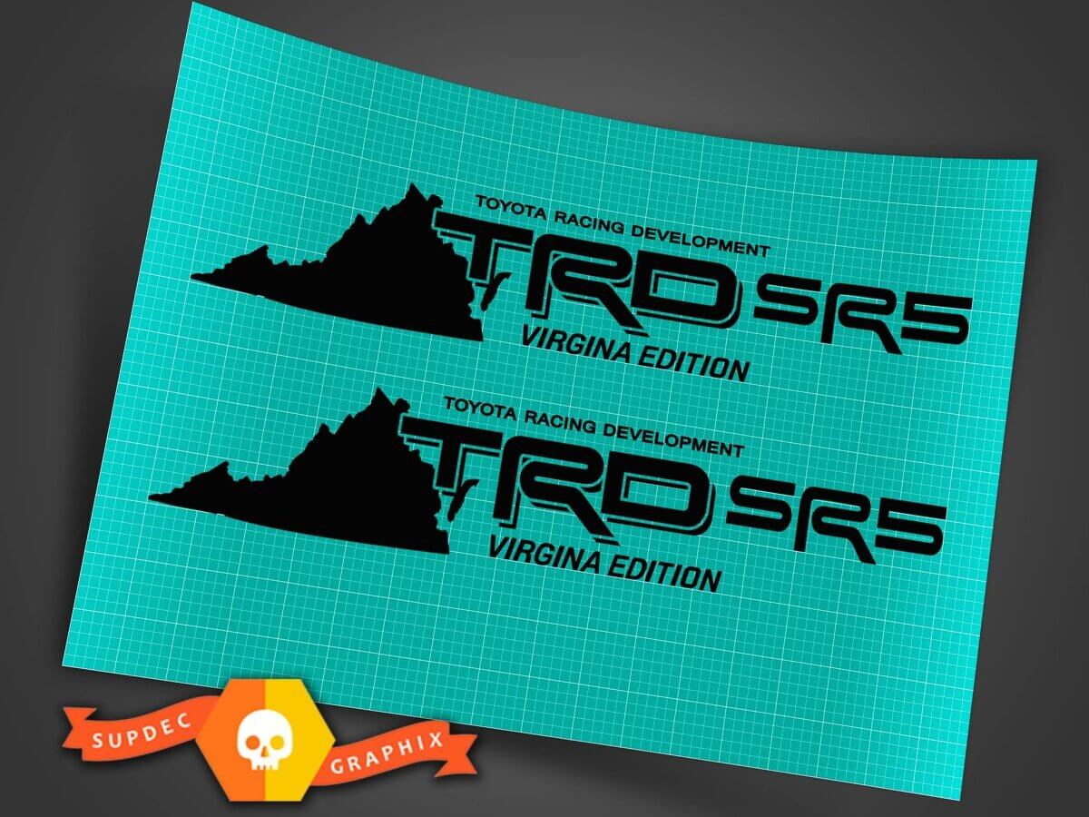 TRD SR5 Virginia Edition Vinyl Decal Set voor Toyota Tacoma