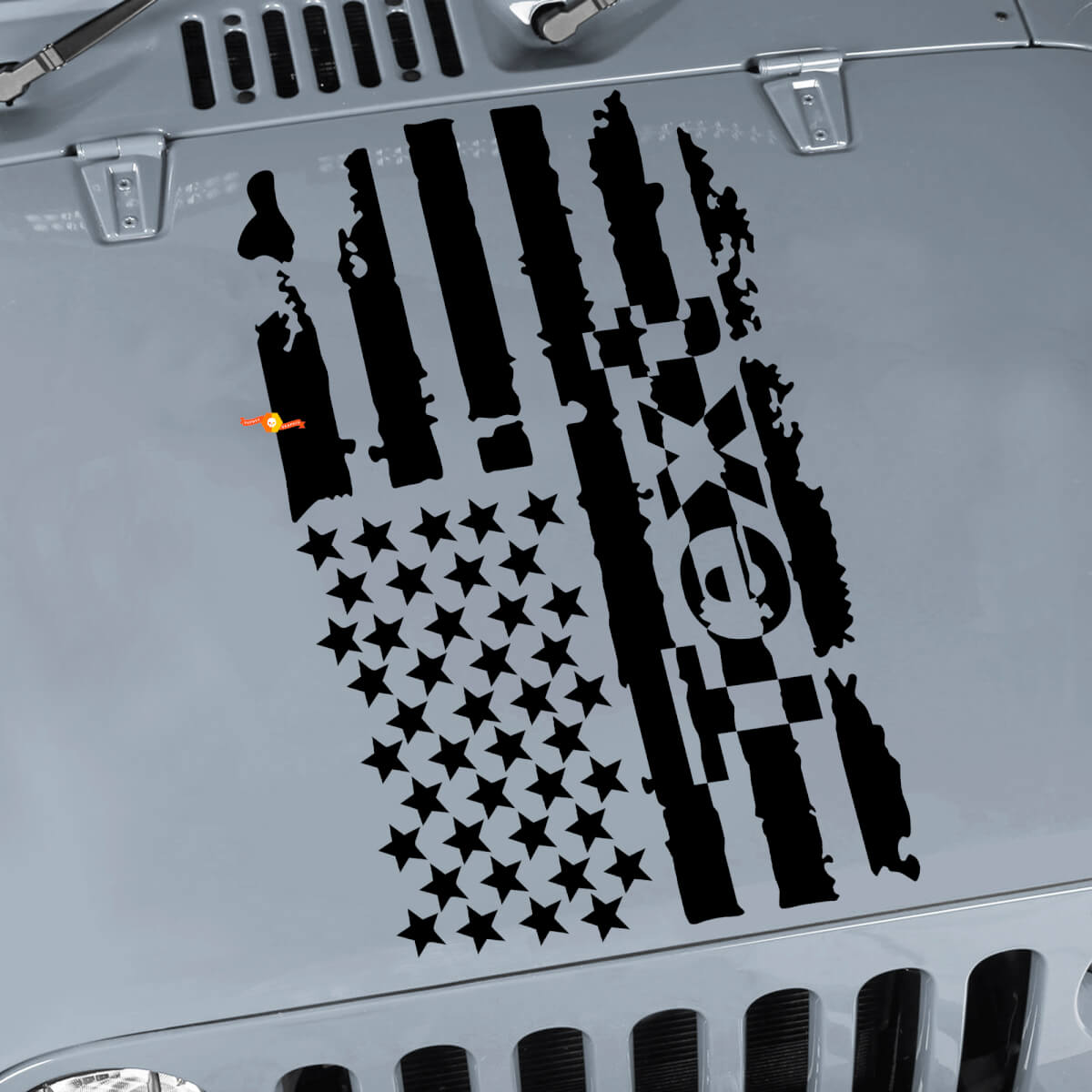 Motorkap sticker US-vlag graphic vinyl sticker voor Jeep Wrangler