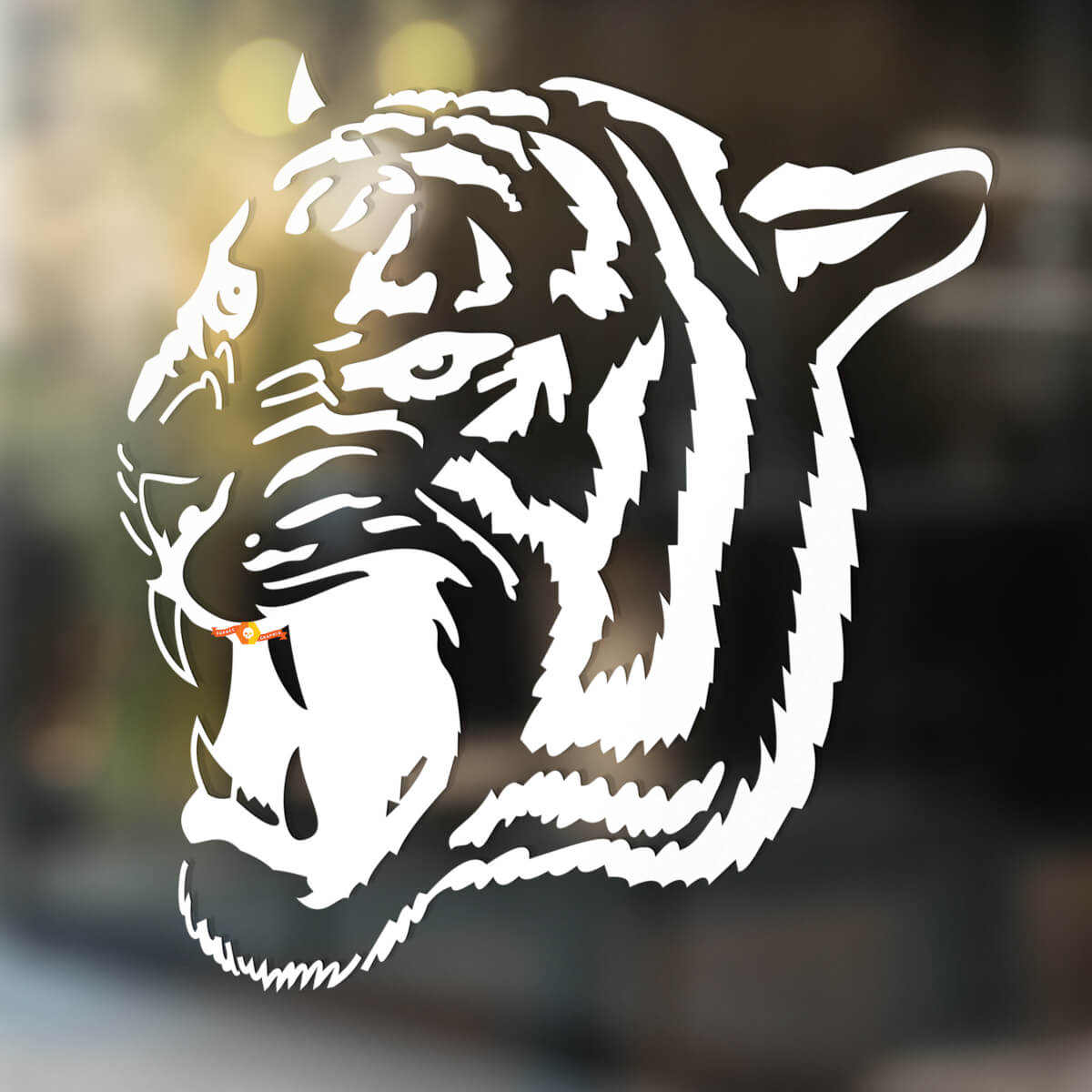 Tijger wilde kat Vinyl Muur Raam Badkamer Sticker Sticker #5
