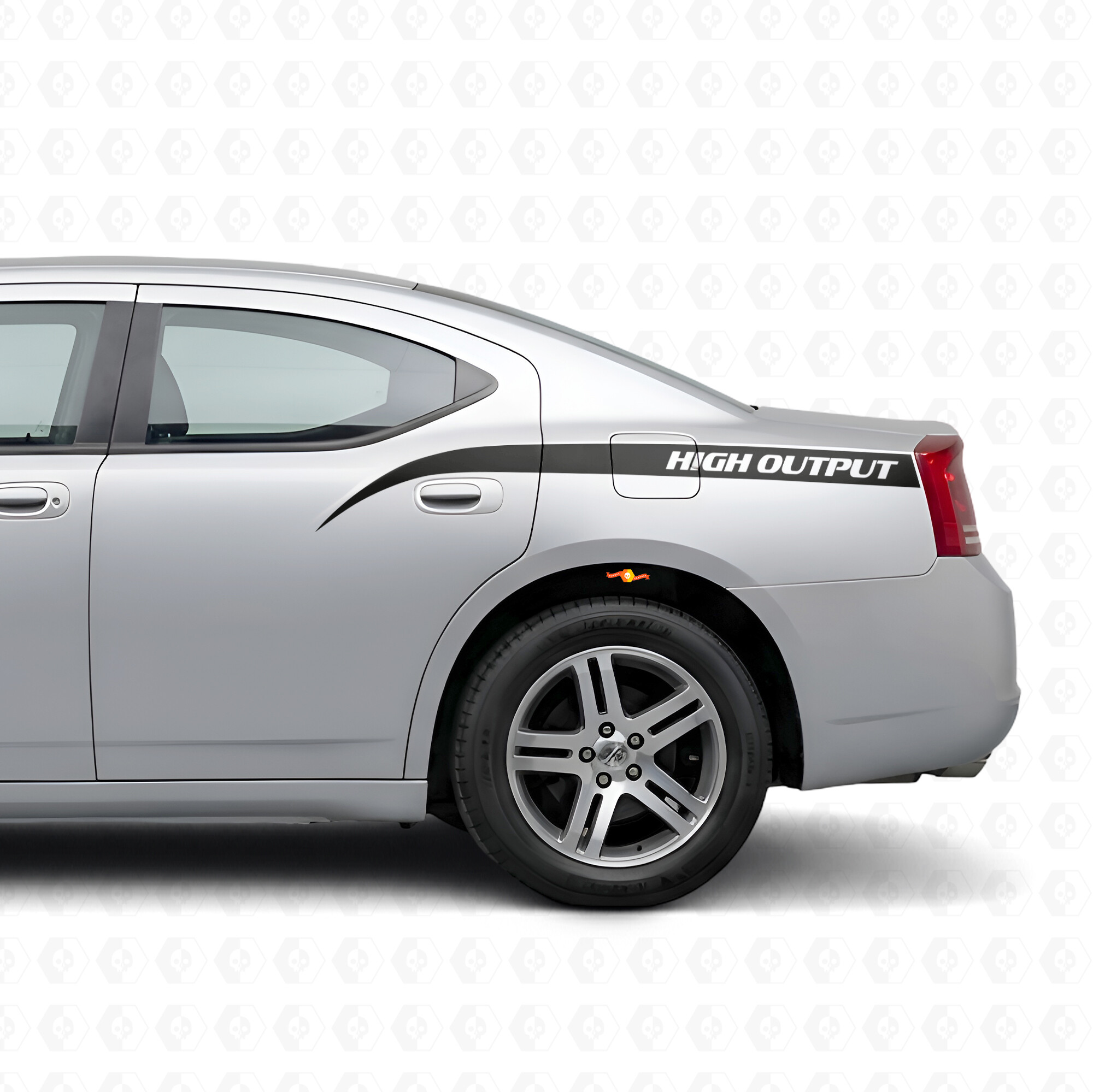 High Output Gebogen Strepen Bedzijde Vinyl Decal Sticker voor Dodge Charger 2006-2010