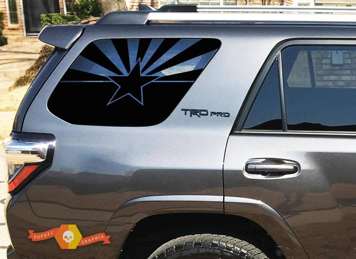 Arizona State-vlag Achterzijruit Vinyl Sticker voor Toyota 4Runner 2010-2019