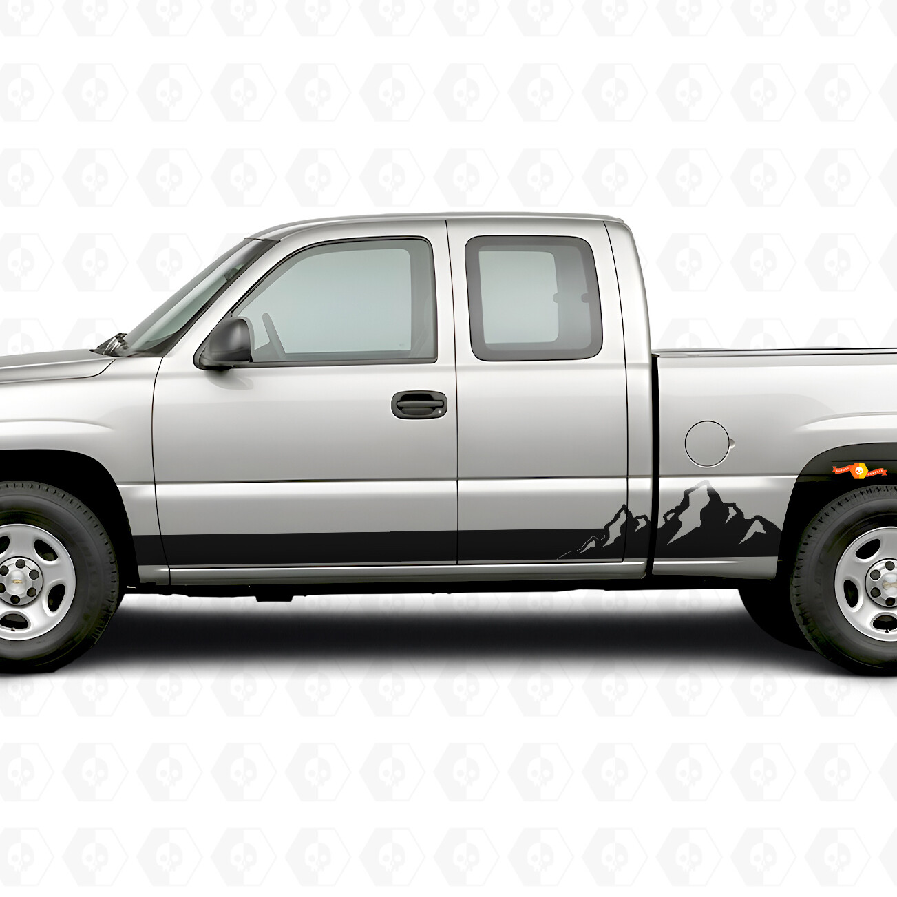 Mountain Range Deur- & Sierlijsten Vinyl Strepen voor Chevrolet Silverado 1500 GMT800 1999-2007
