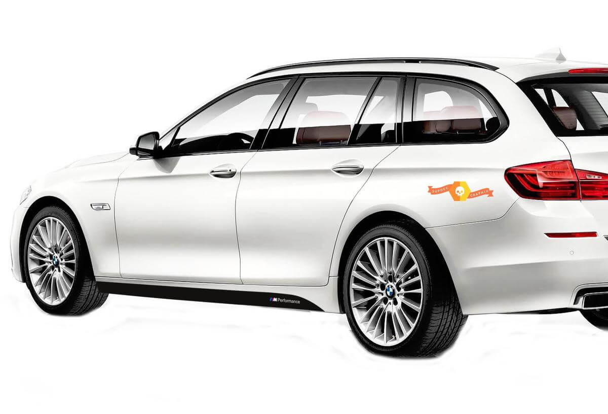 BMW F10 F11 5-serie zijskirtstickers stickers M SPORT M Performance
