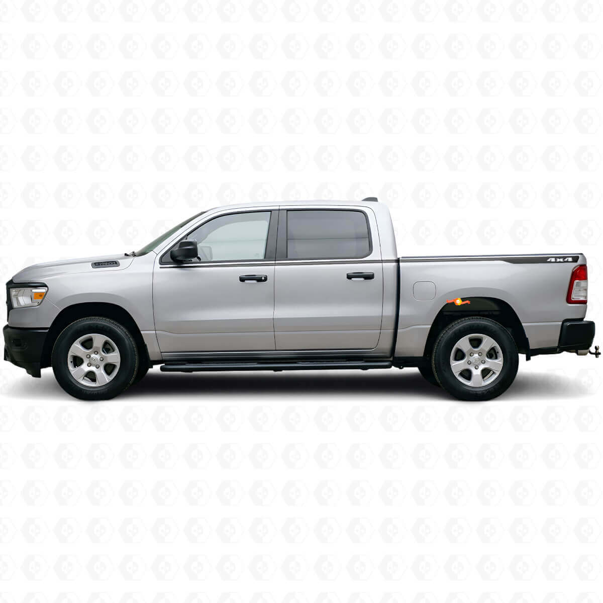4x4 Dunne Zijstripes Vinyl Decal Kit voor Dodge Ram 1500