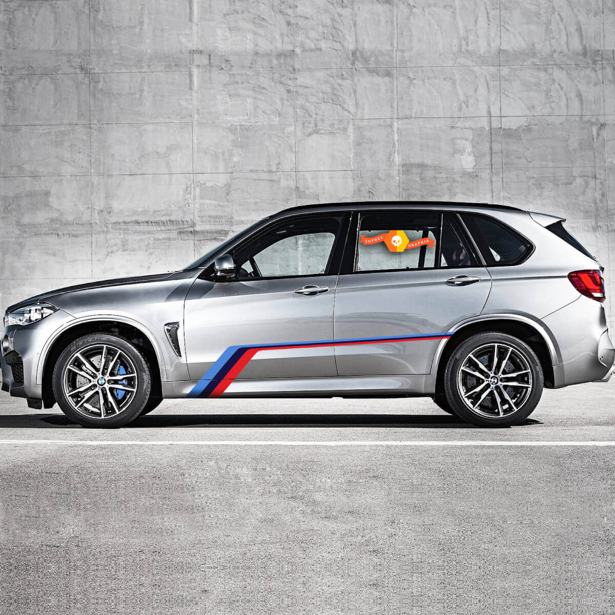 M-Style Zijdelingse Grafische Vinyl Decal Set voor BMW X5 F15 / X5 M F85 2013-2018