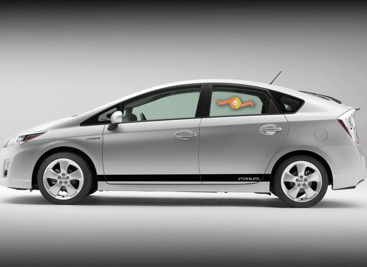 Rechte Zijkant Strepen Vinyl Stickers Voor Toyota Prius XW30 2010-2015