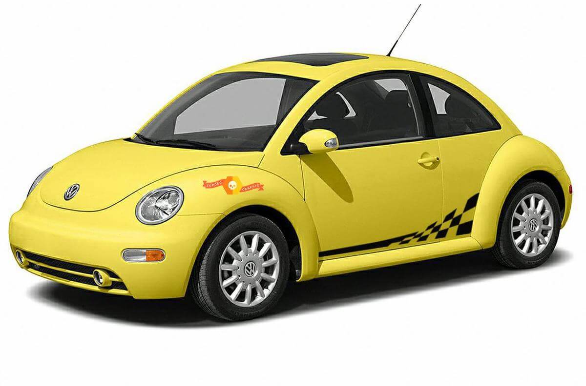 Ruitenvlag Zijstrepen Vinyl Sticker Voor Volkswagen Kever 1998-2011