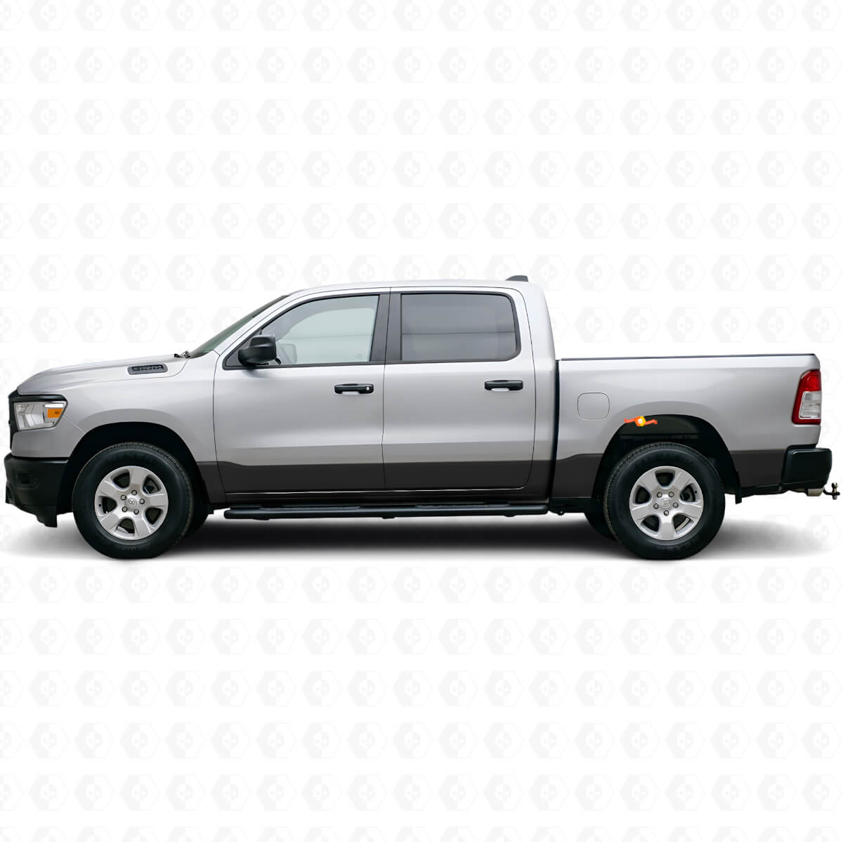 Rechte Rocker Panel Stripe Vinyl Decal Kit voor Dodge Ram 1500