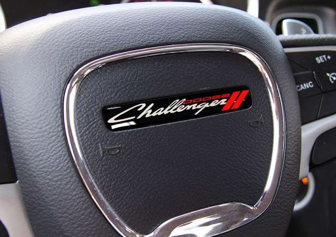 Old Style stuurwielembleem bolvormige sticker voor Dodge Challenger