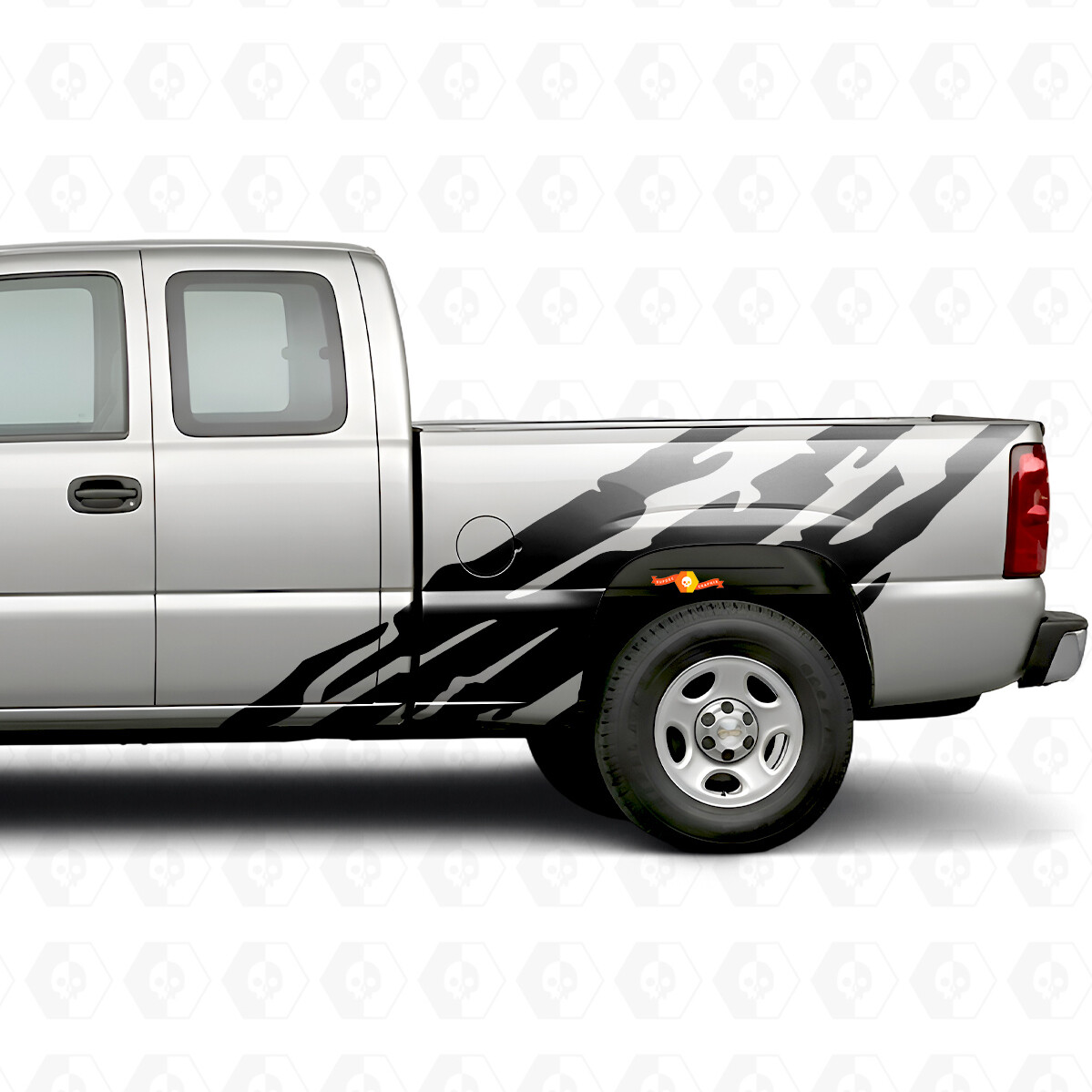 Getande Vinylstrepen voor de Zijwand van Chevrolet Silverado 1500 GMT800 1999-2007