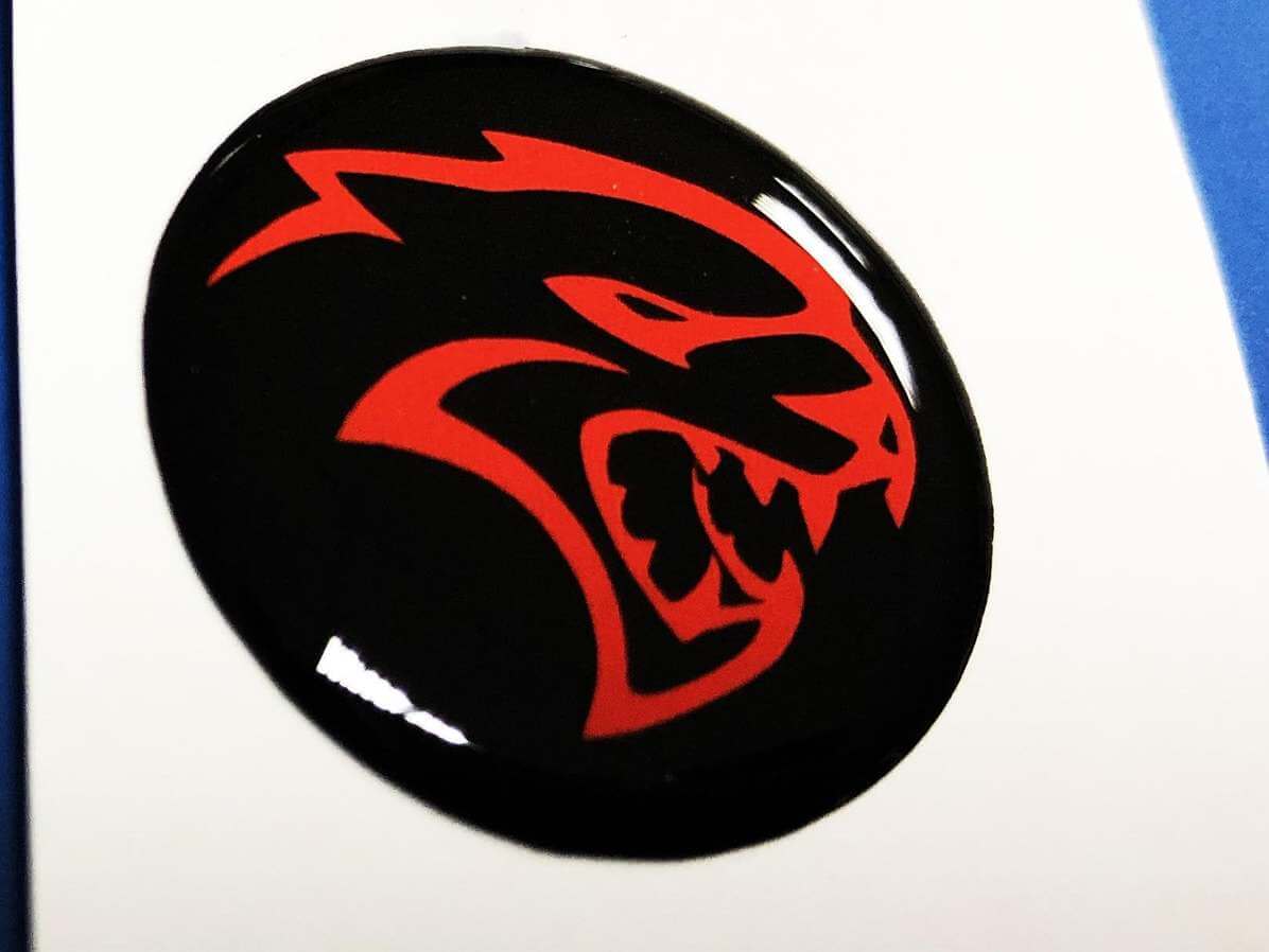 Hellcat-stijl Rode 3D Start Stop-knopstickers voor Dodge Challenger Charger