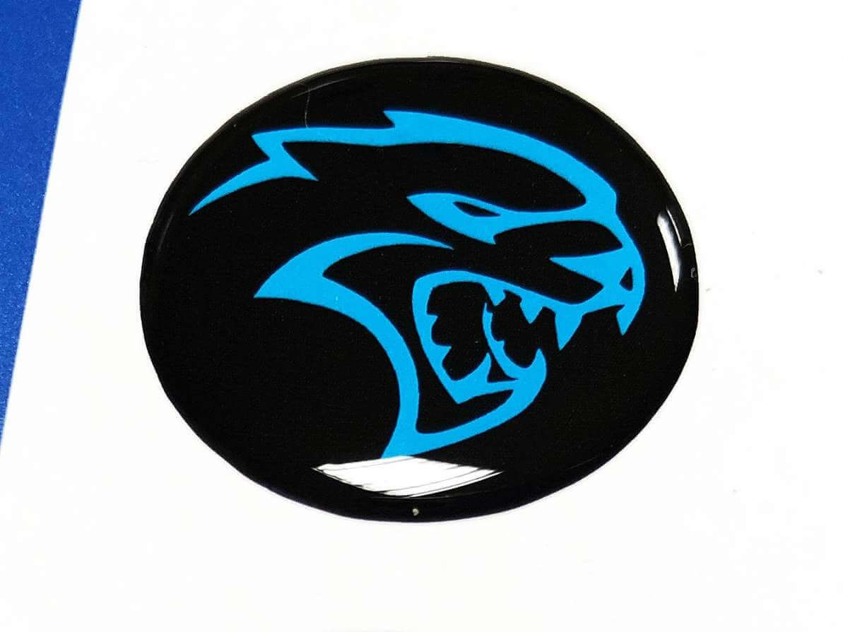 Hellcat Start Stop Motor Knop Bolle Decal voor Dodge Challenger Charger