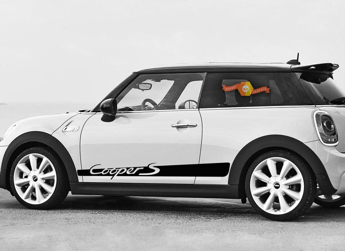 Porsche-Stijl Zijstrip Vinylstickers voor Mini Cooper S F56 2014-2018