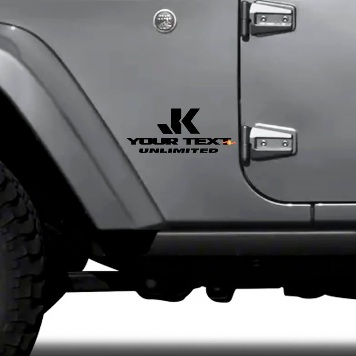 Aangepaste JK Unlimited Side Vinyl Decal Set voor Jeep Wrangler