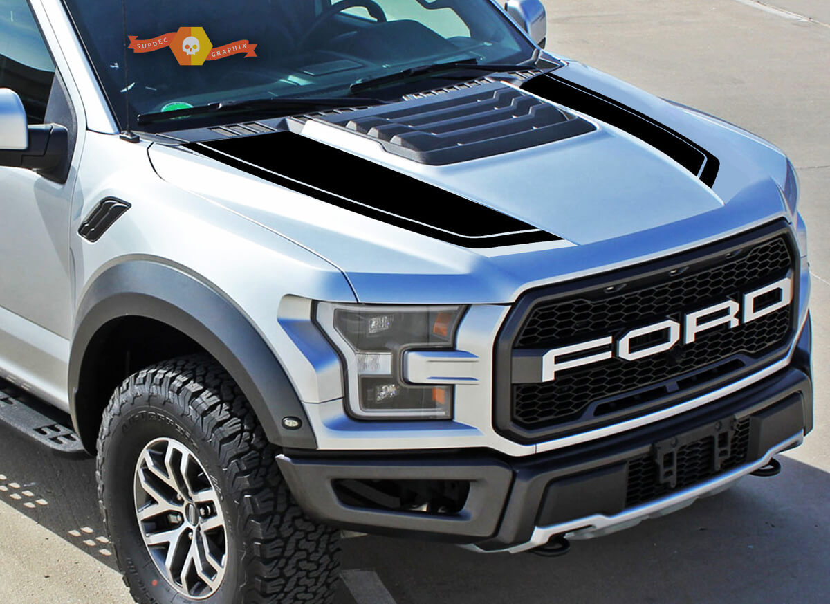 Motorkap Graphics Pakket Kit Vinyl Decal Stickers 3 voor Ford F150 Raptor 2017-2018