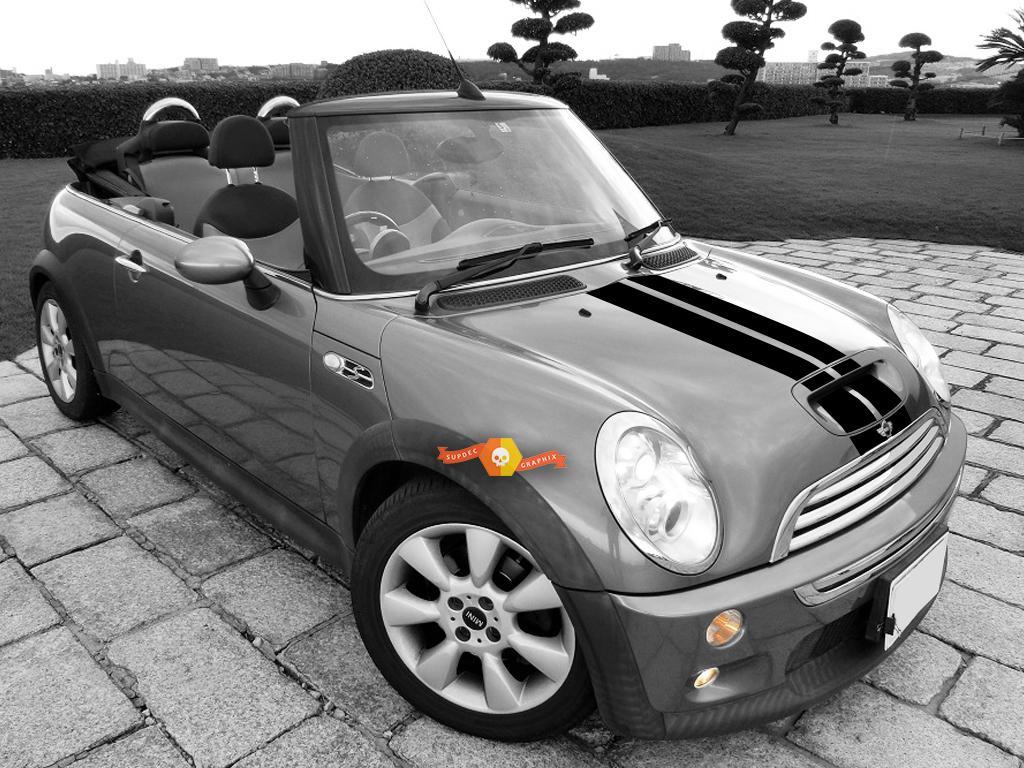 Dubbele Racingstijl Strepen Motorkap Kofferbak Vinyl Decal Sticker voor MINI Roadster