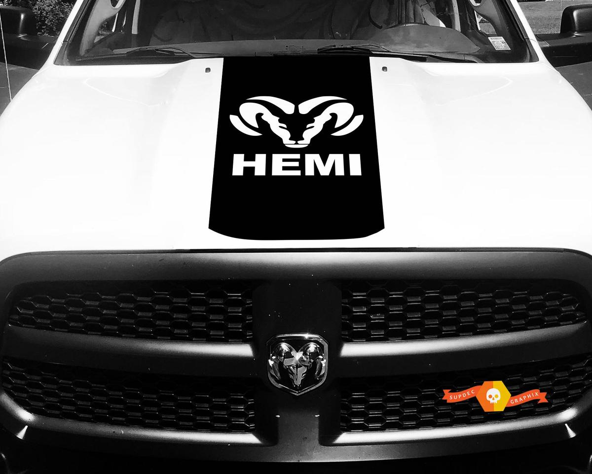 Dodge Ram 1500 2500 3500 Vinyl Racing Stripe RAM Hemi Hood Decals Stickers #15
