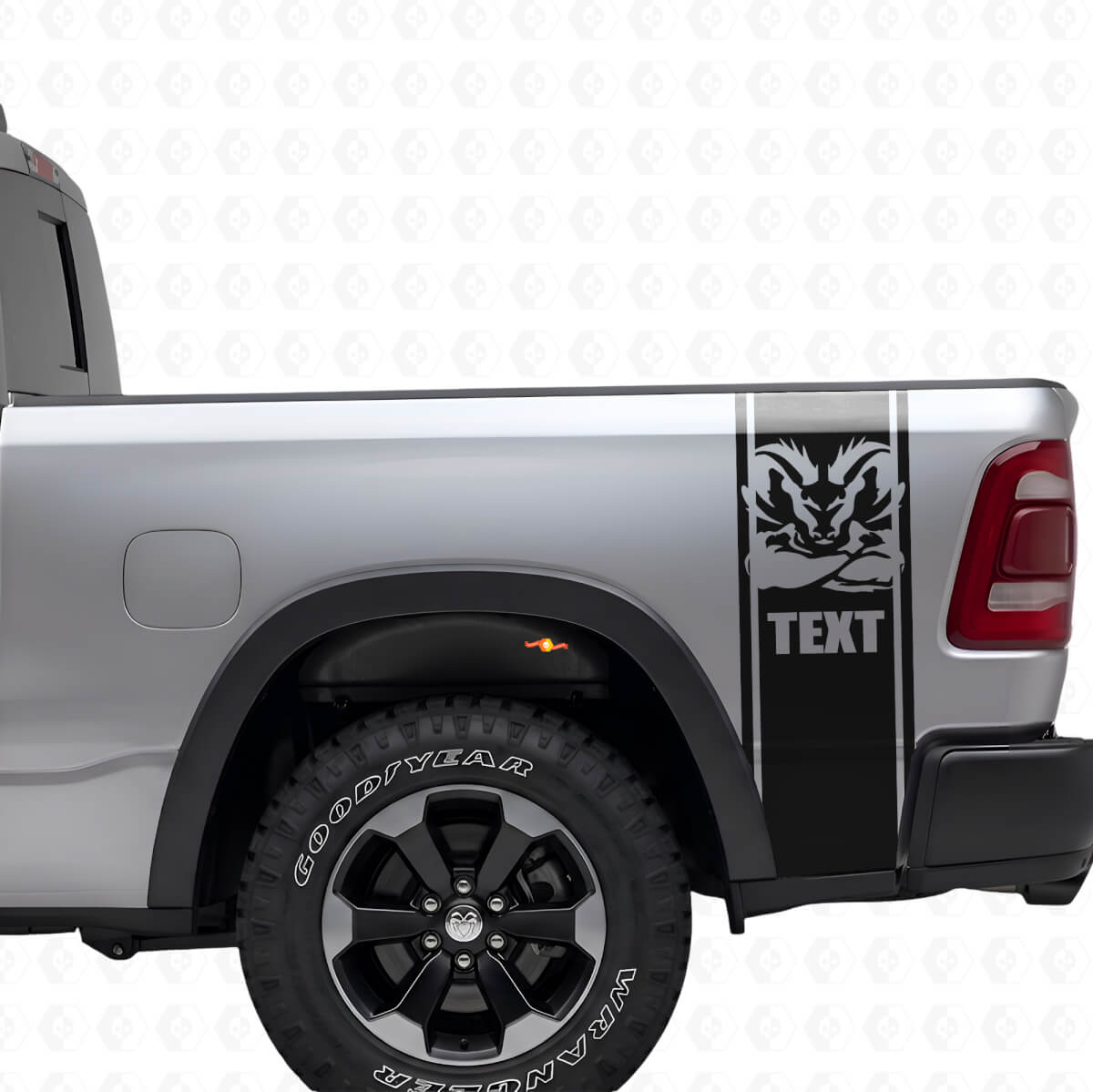Custom Hemi Stijl Zijstrook Vinyl Decal Set voor Dodge Ram 1500 2500