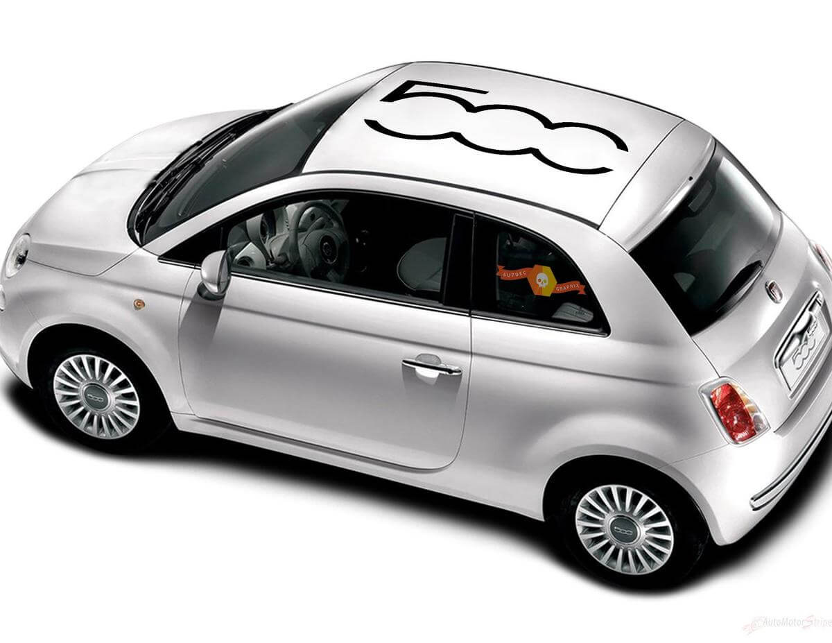 Fiat 500 Vinyl Racing 500 Logo Dak Streep Sticker Sticker Vinyl Sticker
