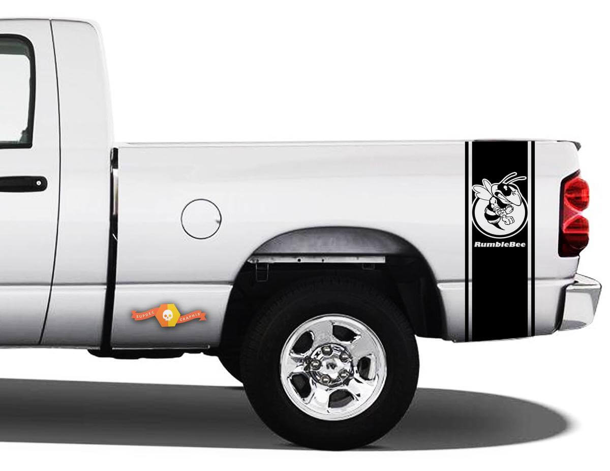 Rumble Bee Zijstreep Vinyl Sticker Set #107 voor Dodge Ram 1500