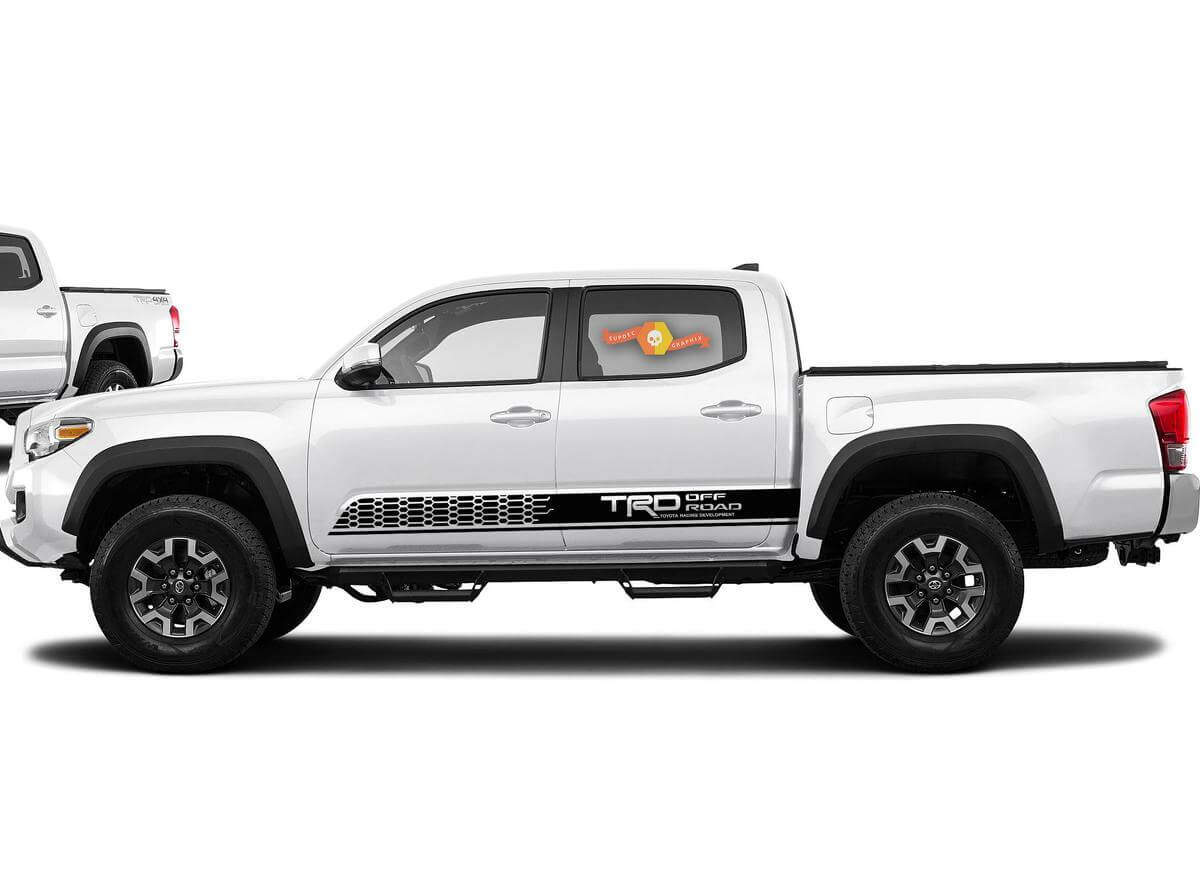 TRD Off Road stijl zijstrepen vinyl decal kit voor Toyota Tacoma 2016-19