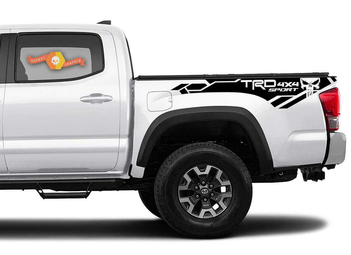 TRD 4x4 Sport Punisher Zij Vinyl Decal Kit voor Toyota Tacoma 2016-2020